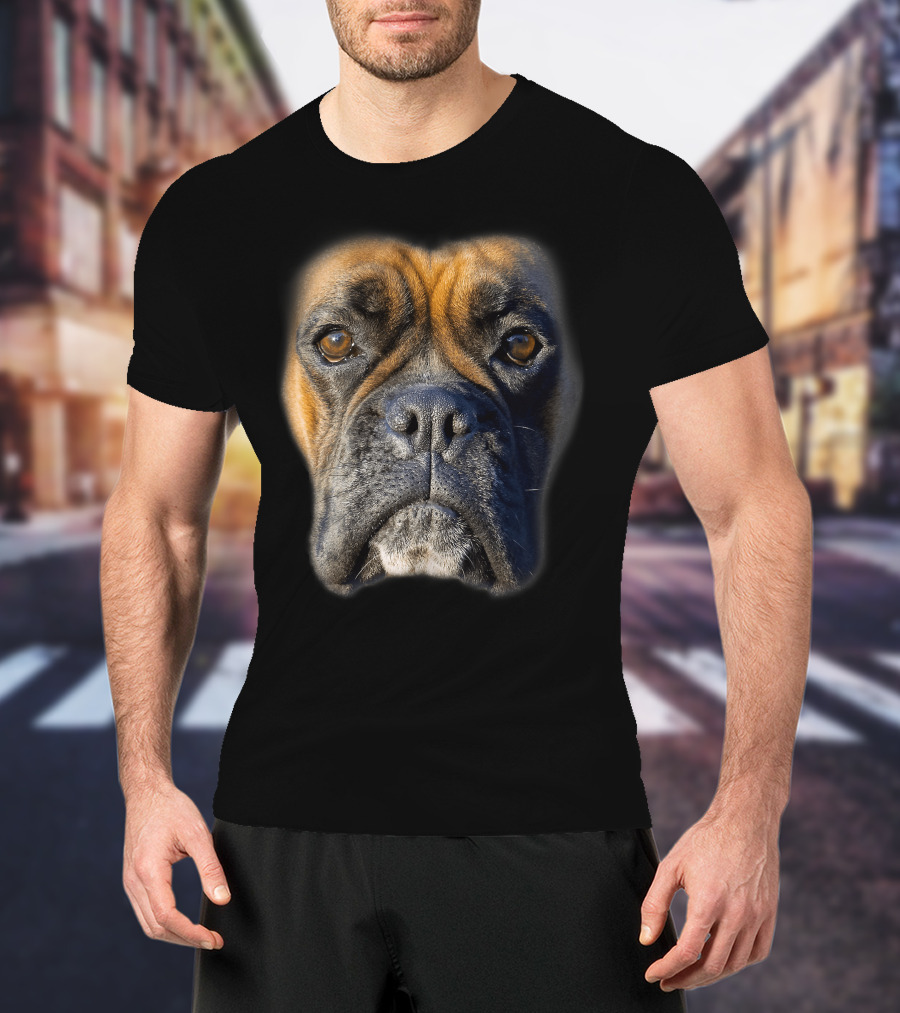 Boxer Dog Face Funny Animal Lover T-Shirt
