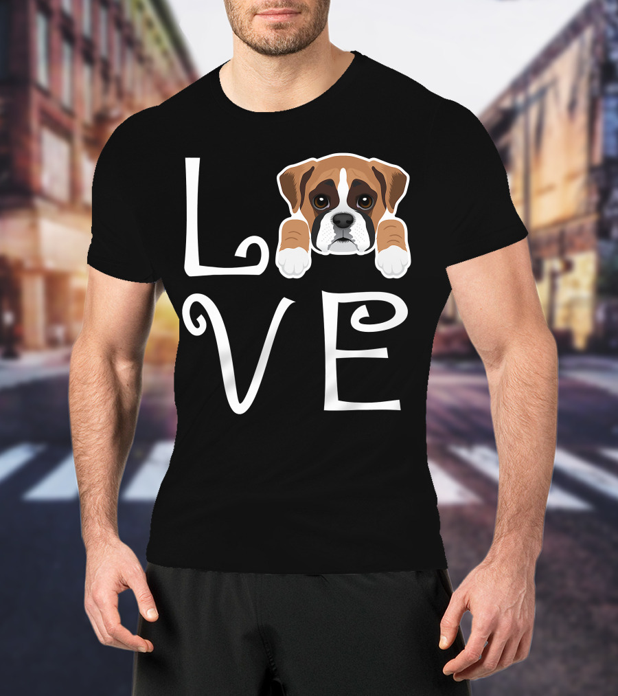 Love Boxer Puppy Dog Owner Boxer Love T-Shirt