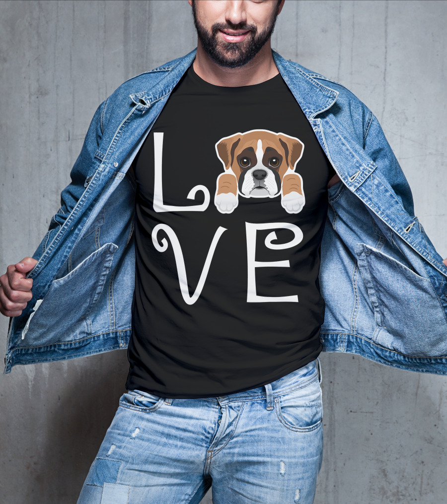Love Boxer Puppy Dog Owner Boxer Love T-Shirt