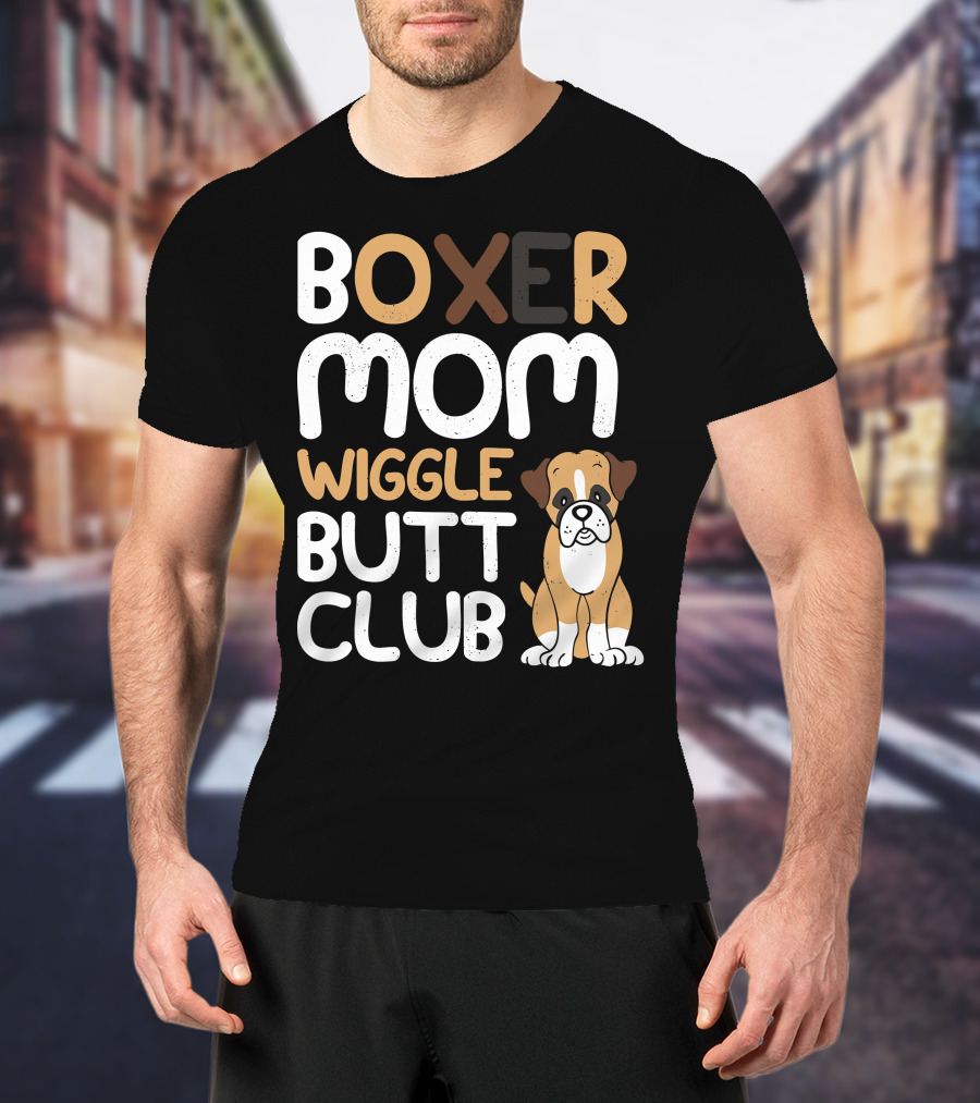 Boxer Mom Wiggle Butt Club Puppy T-Shirt