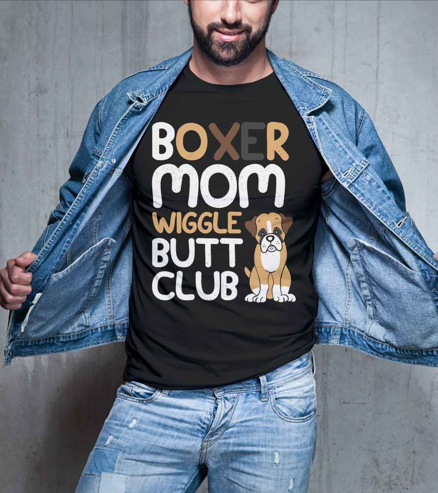 Boxer Mom Wiggle Butt Club Puppy T-Shirt