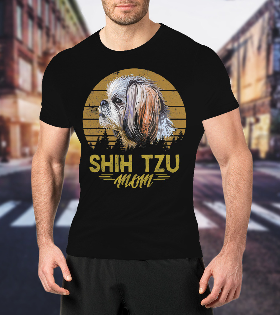 Shih Tzu Mom Retro Dog 365 T-Shirt