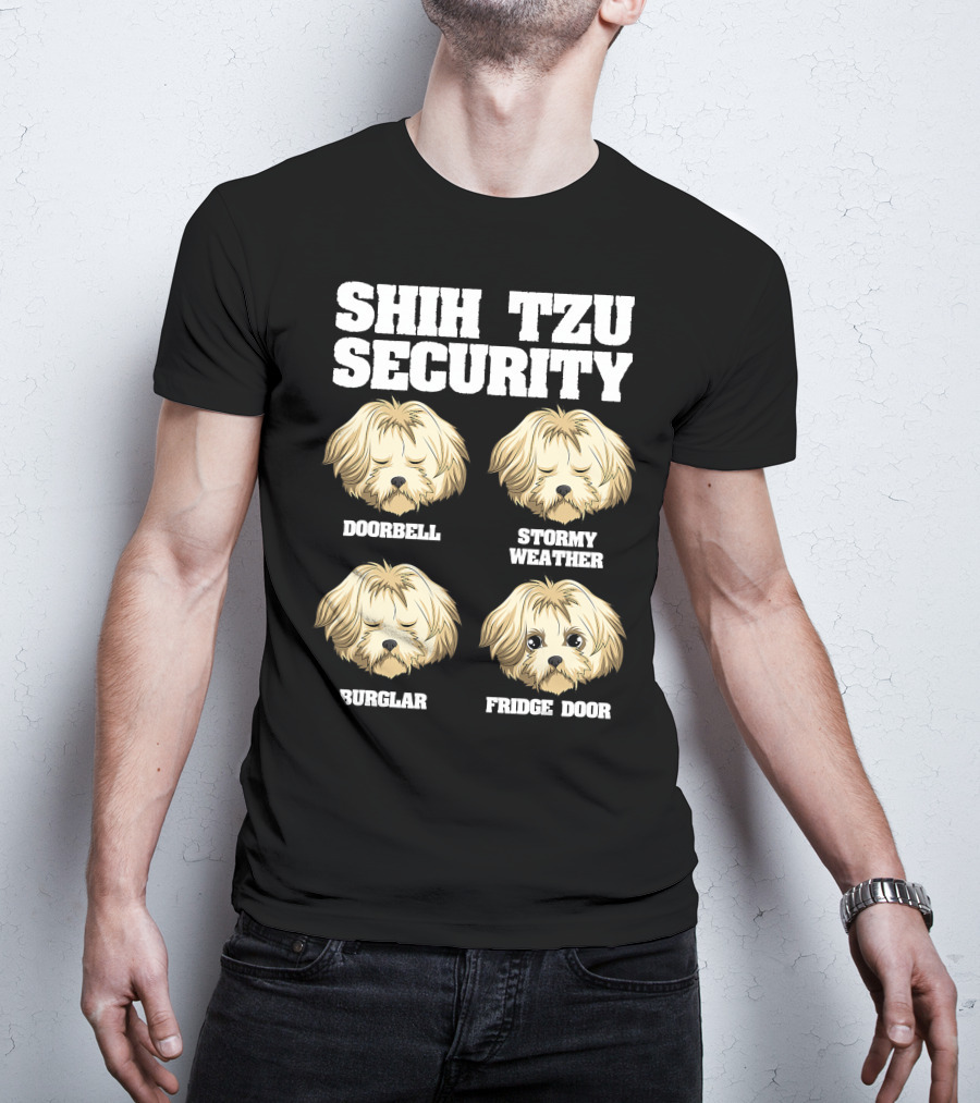 Shih Tzu Security Fridge Door Pot Roast Vegetables Sausage Pate T-Shirt