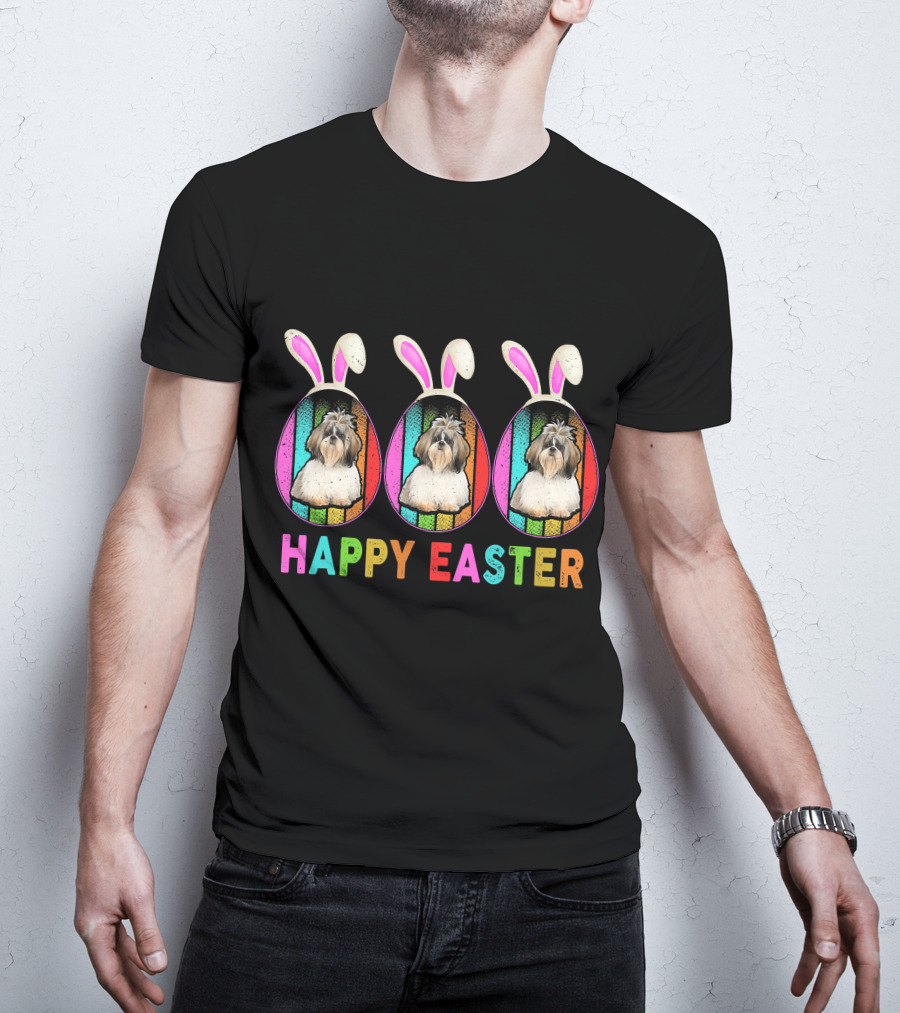 Happy Easter Bunny Ear SHIH TZU T-Shirt