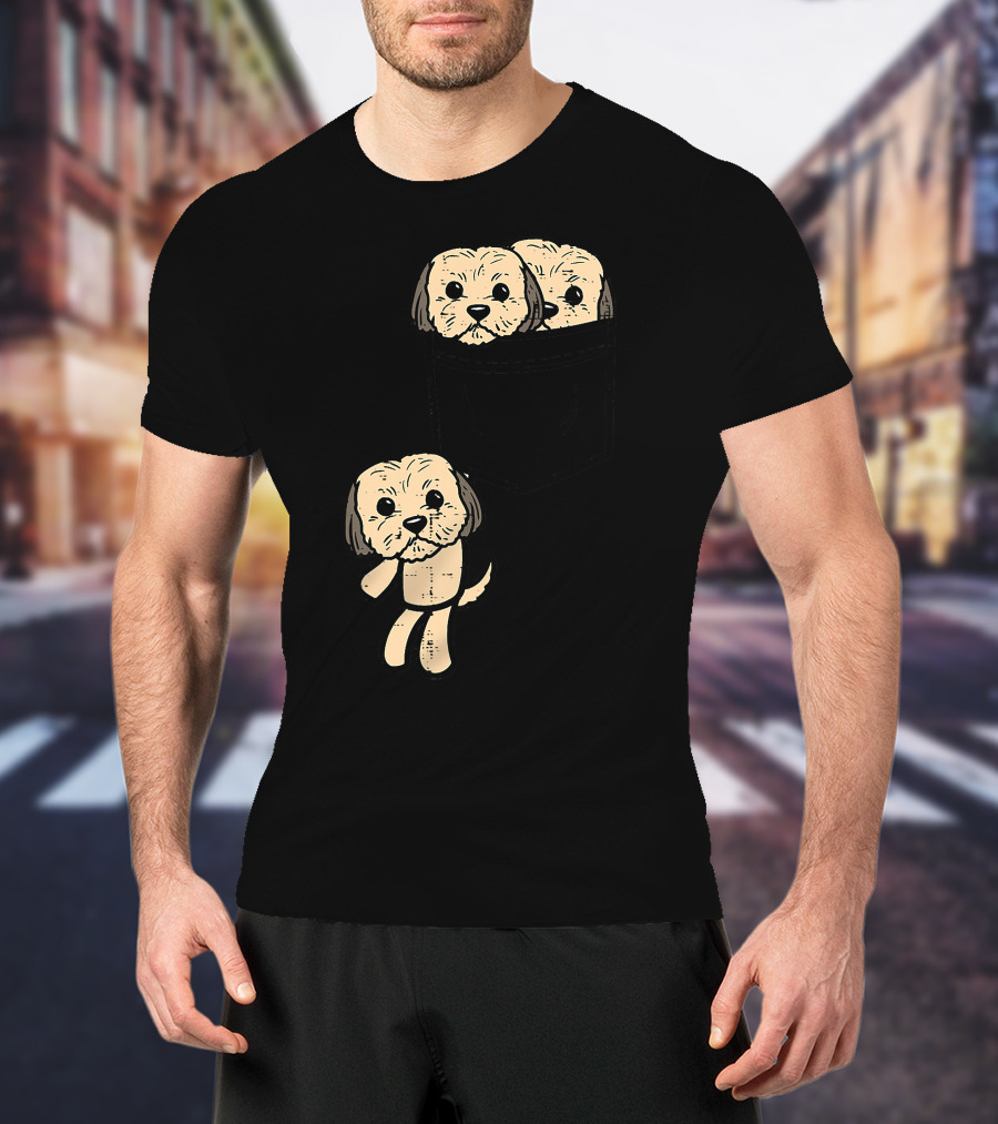 Pocket Shih Tzu Puppies Cute Animal Dog Lover Pet T-Shirt