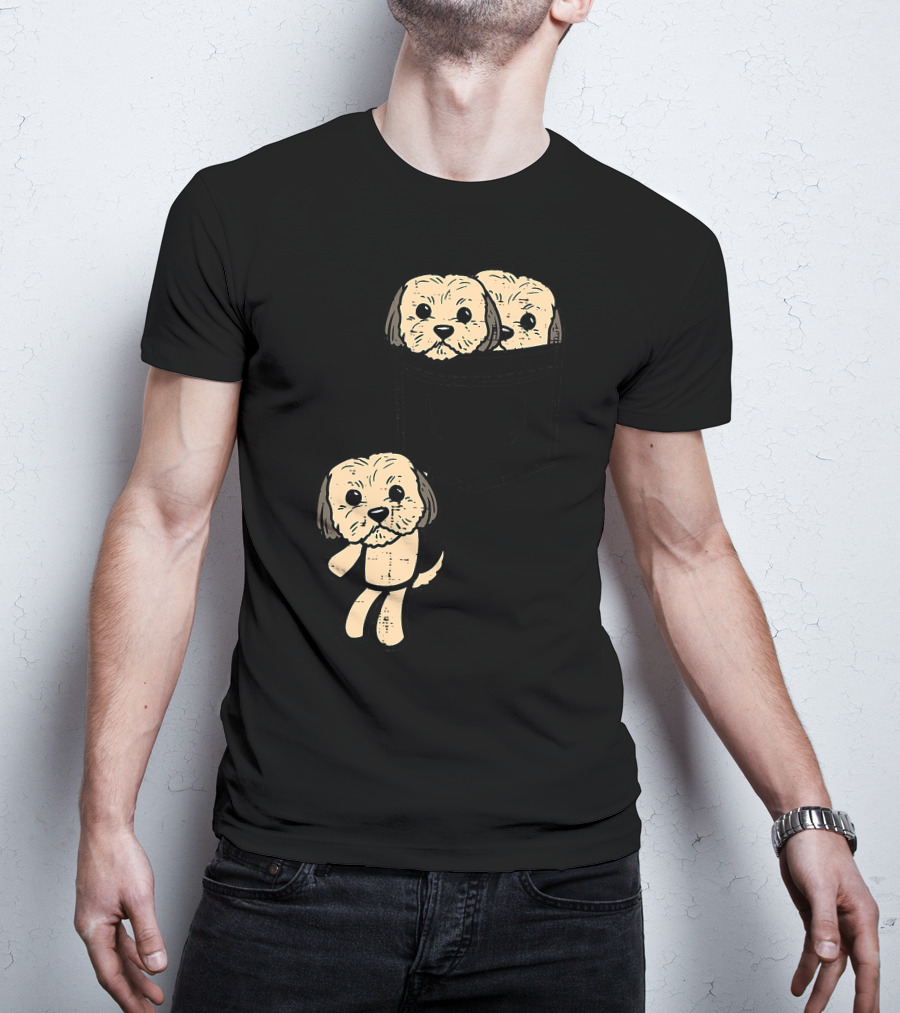 Pocket Shih Tzu Puppies Cute Animal Dog Lover Pet T-Shirt