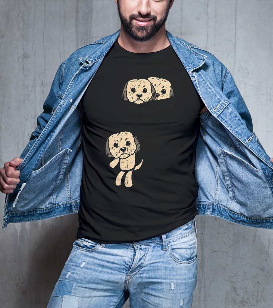 Pocket Shih Tzu Puppies Cute Animal Dog Lover Pet T-Shirt