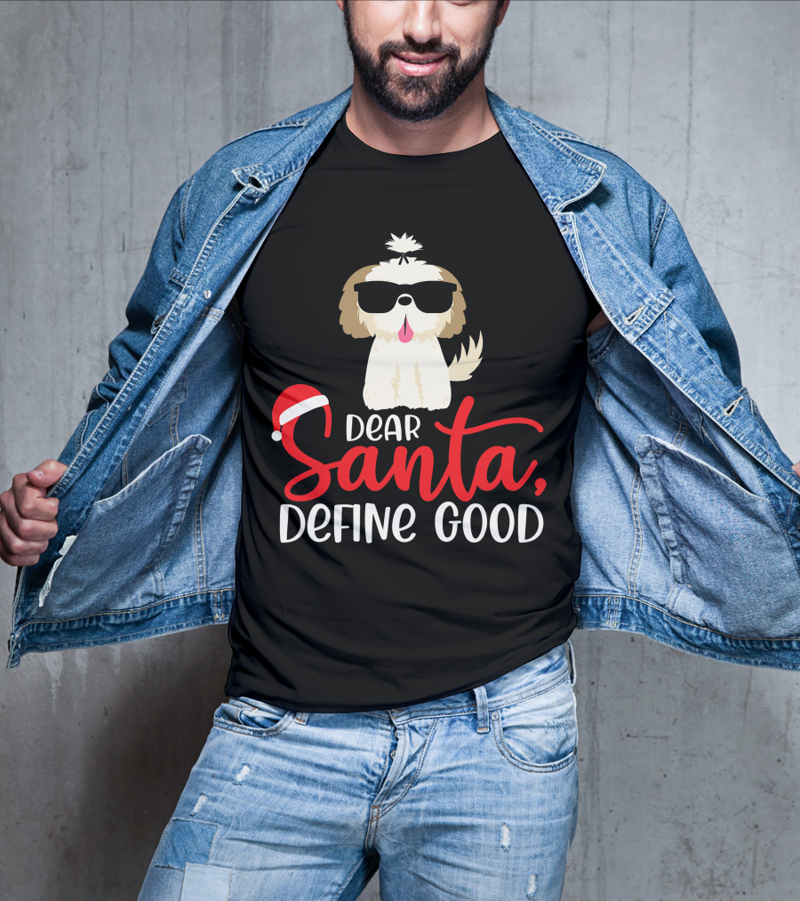 Shih Tzu Santa Define Good Dog Christmas Love T-Shirt