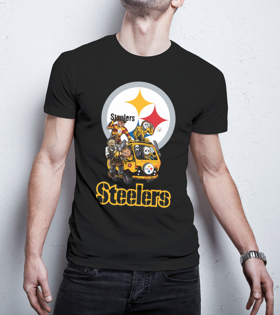 Steelers Horror Movies Edition Scooby-Doo Van Characters Football T-Shirt