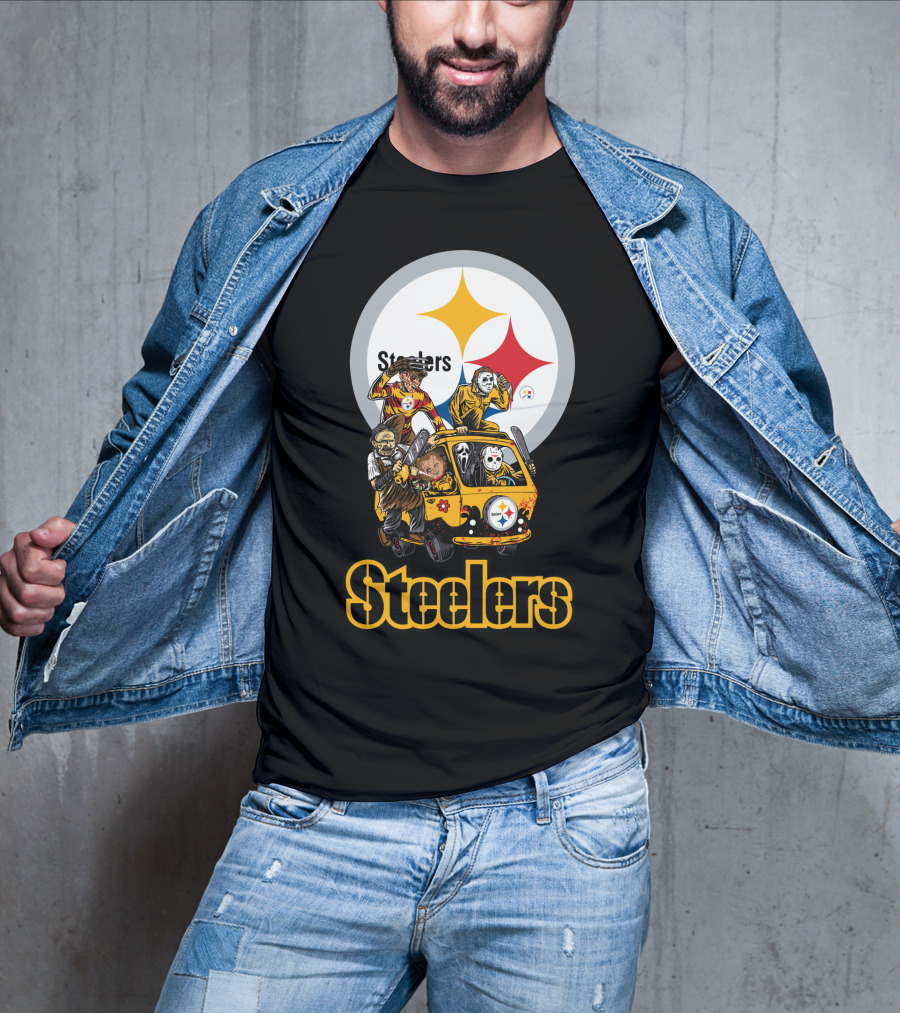 Steelers Horror Movies Edition Scooby-Doo Van Characters Football T-Shirt