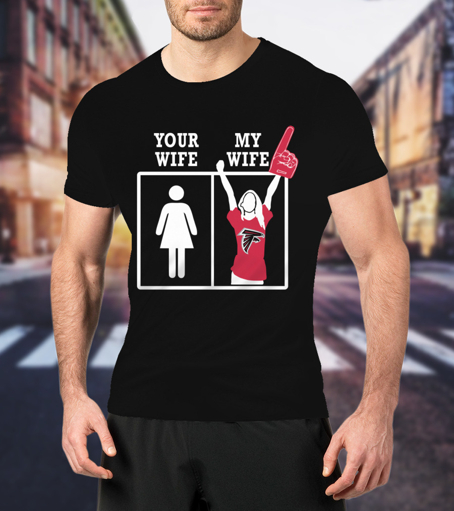 Your Wife My Wife Atlanta Falcons Fan Foam Finger T-Shirt