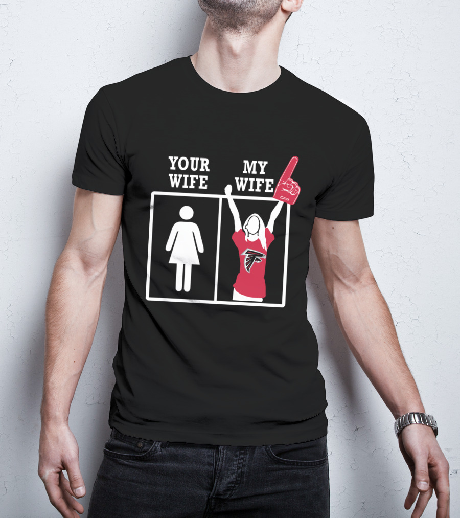Your Wife My Wife Atlanta Falcons Fan Foam Finger T-Shirt