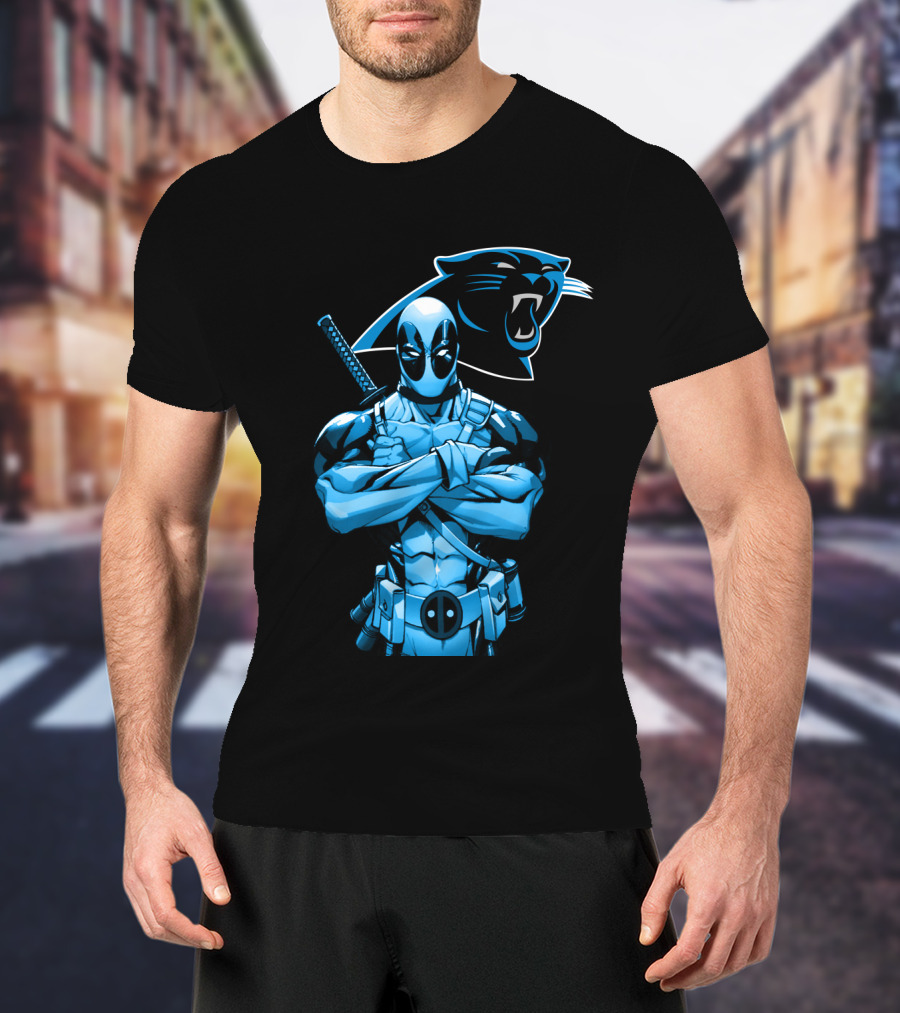 Carolina Panthers Deadpool Fusion T-Shirt