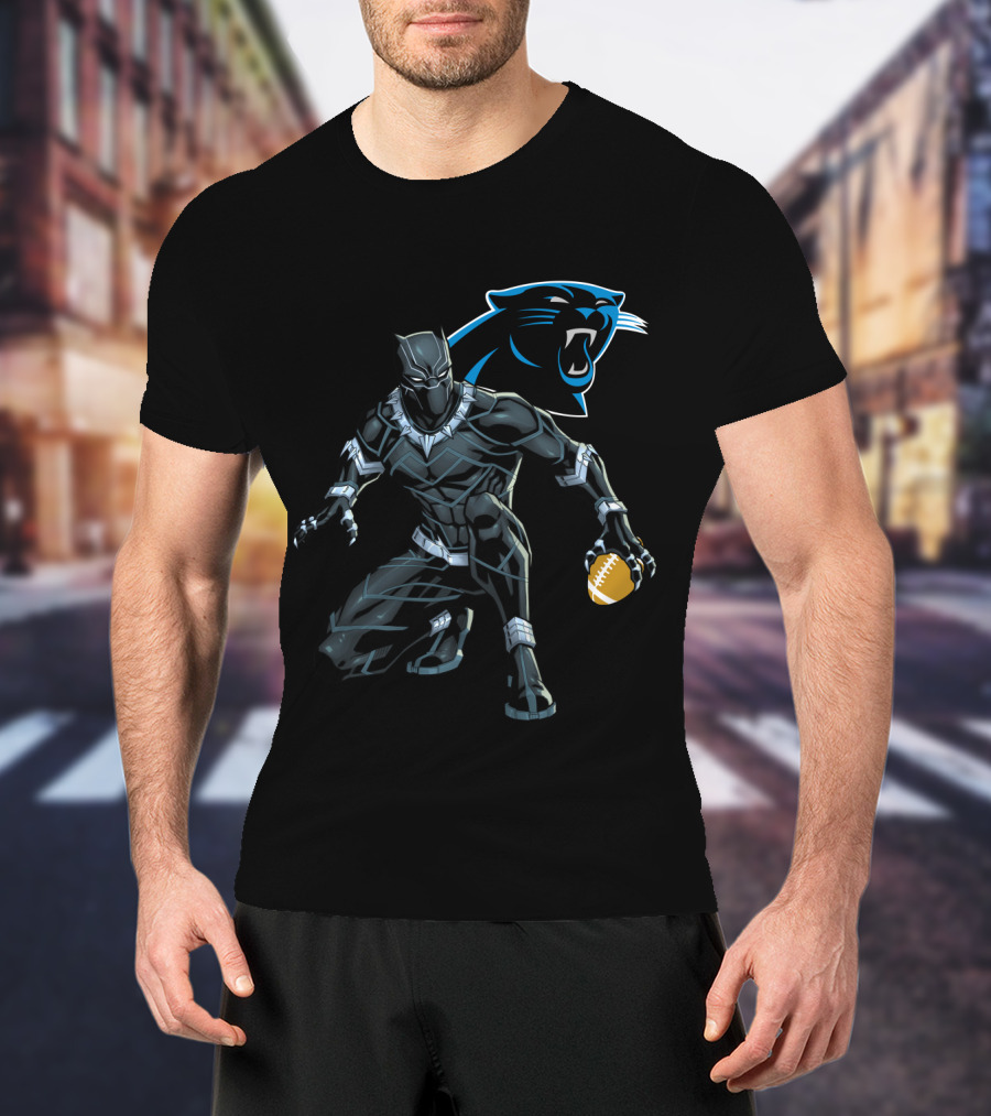 Carolina Panthers Black Panther Football Fusion T-Shirt