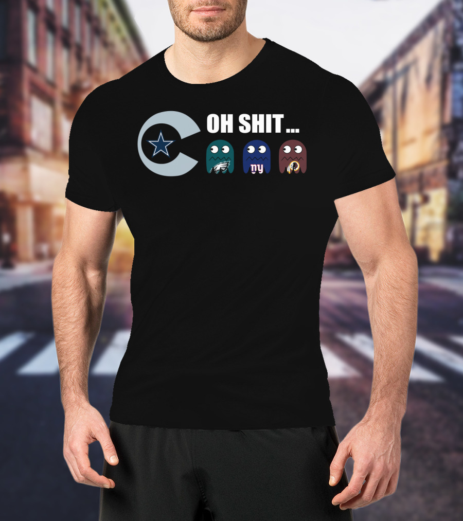 Dallas Cowboys Pac-Man Style Nfc East Rivals T-Shirt