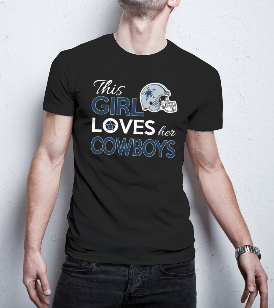 This Girl Loves Her Dallas Cowboys Helmet T-Shirt