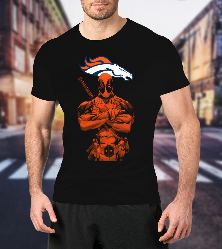 Deadpool Denver Broncos T-Shirt