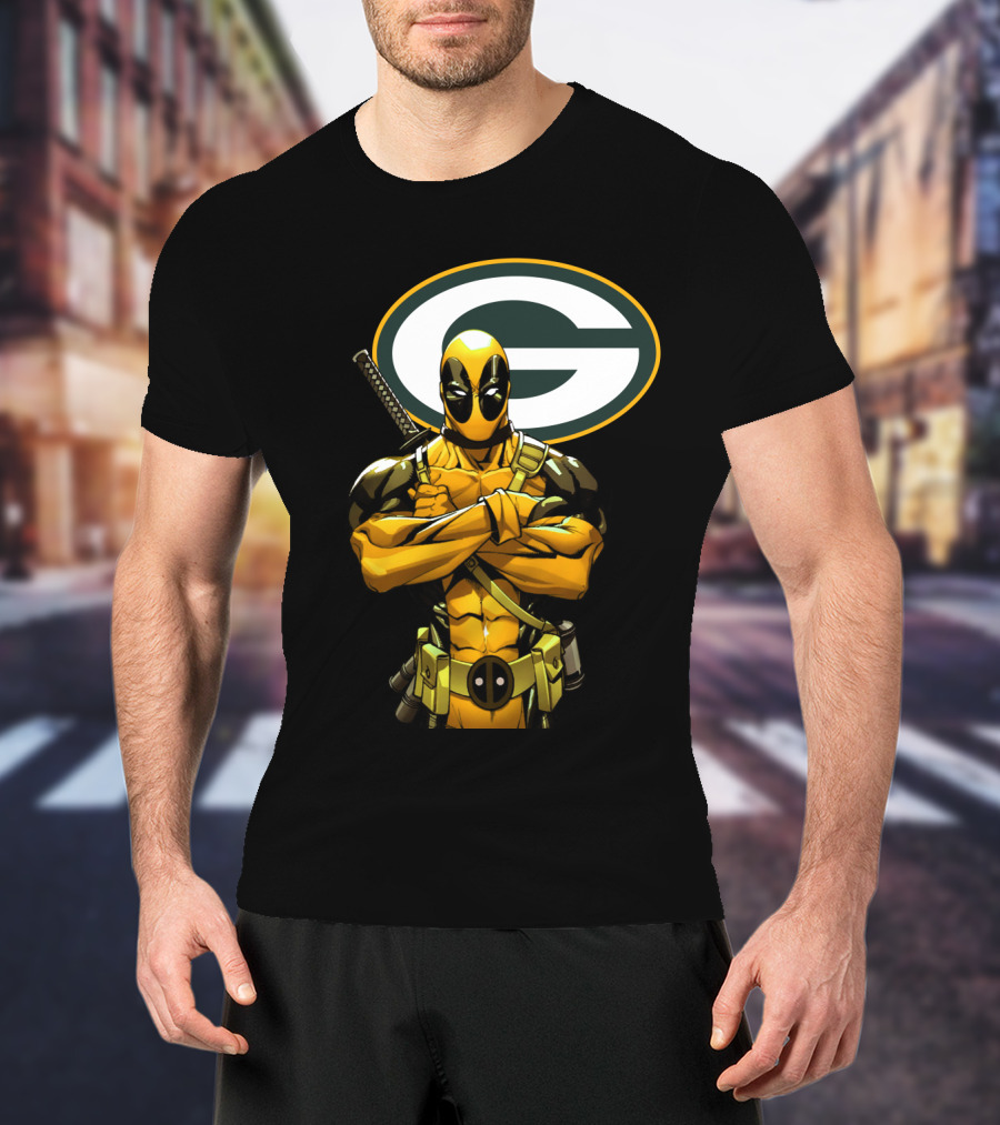 Green Bay Packers Deadpool Crossover T-Shirt