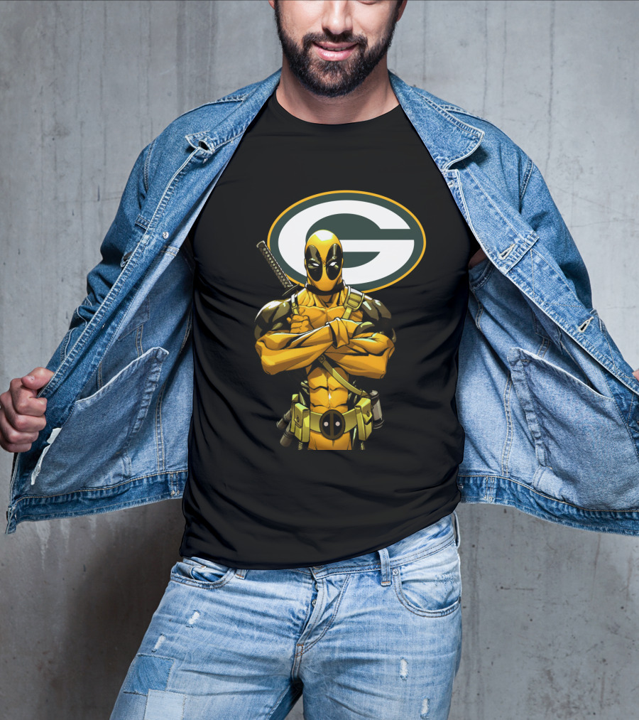 Green Bay Packers Deadpool Crossover T-Shirt