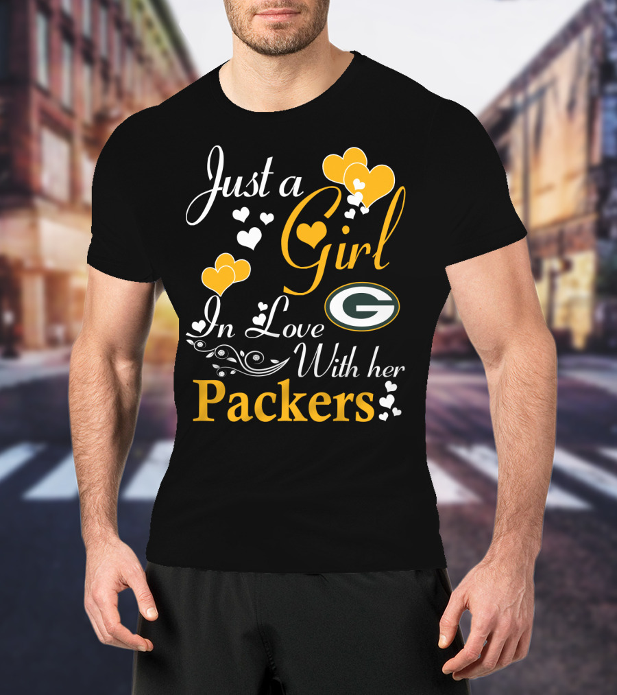 Just A Girl In Love With Her Green Bay Packers T-Shirt