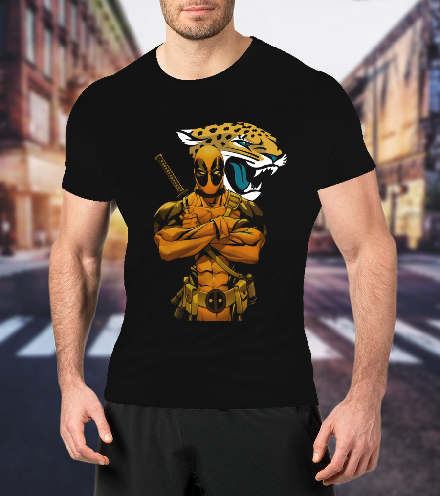 Deadpool Jacksonville Jaguars Crossover Mashup T-Shirt