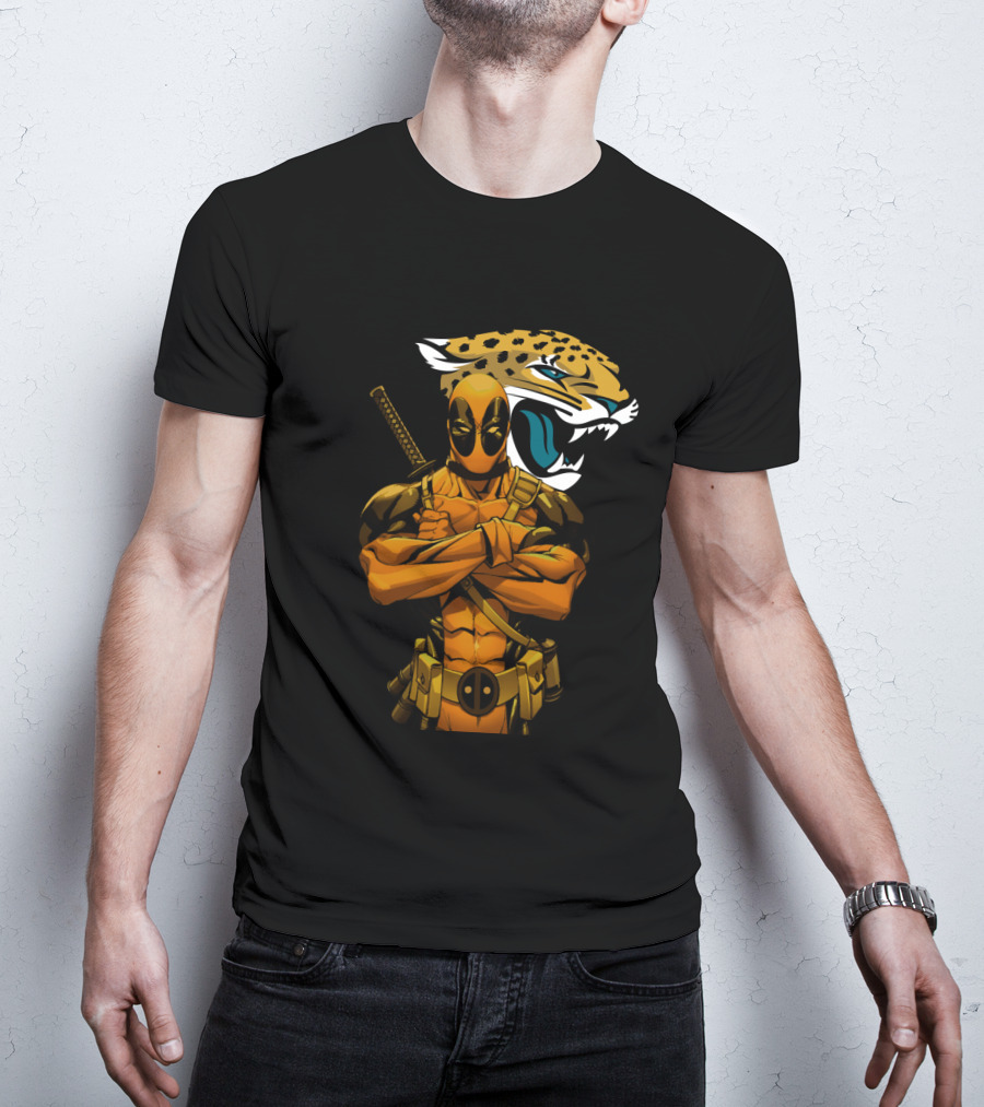 Deadpool Jacksonville Jaguars Crossover Mashup T-Shirt