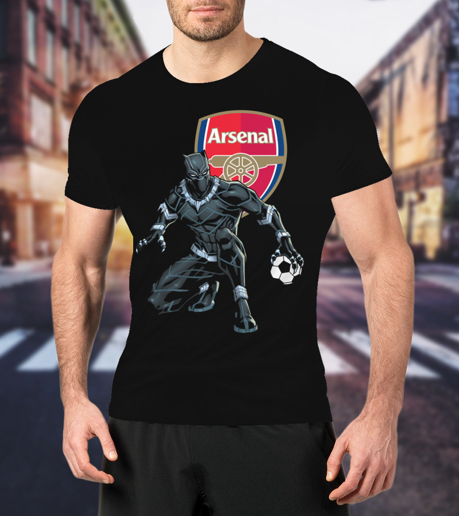 Arsenal Black Panther Football T-Shirt