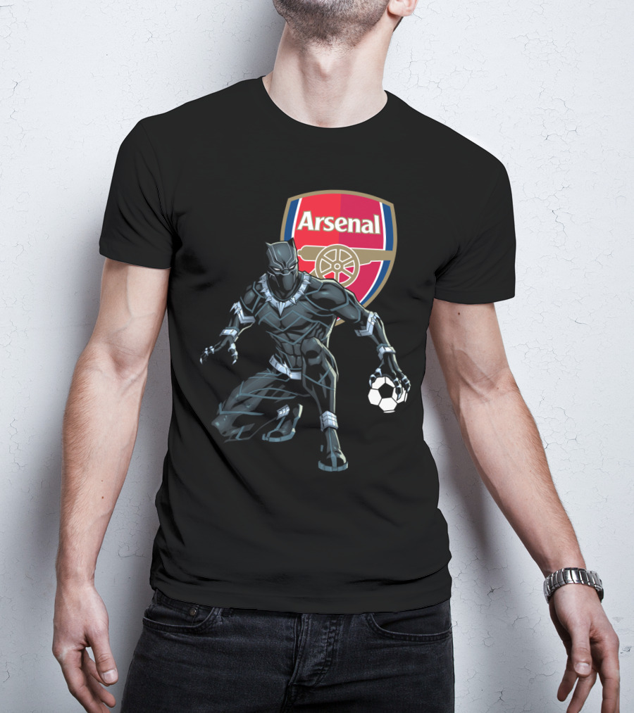 Arsenal Black Panther Football T-Shirt
