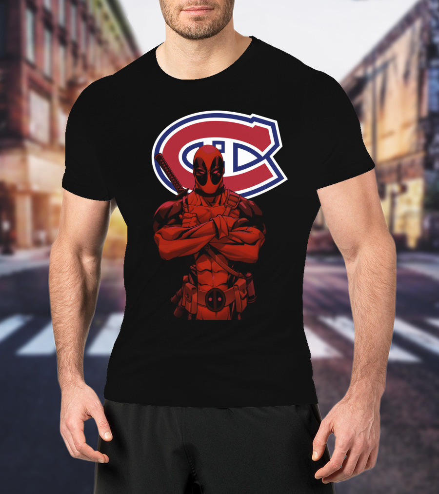 Montreal Canadiens Deadpool Crossover T-Shirt