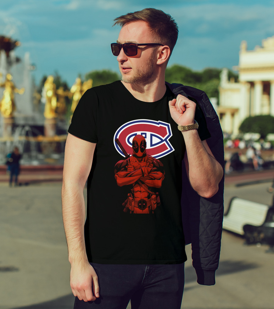 Montreal Canadiens Deadpool Crossover T-Shirt