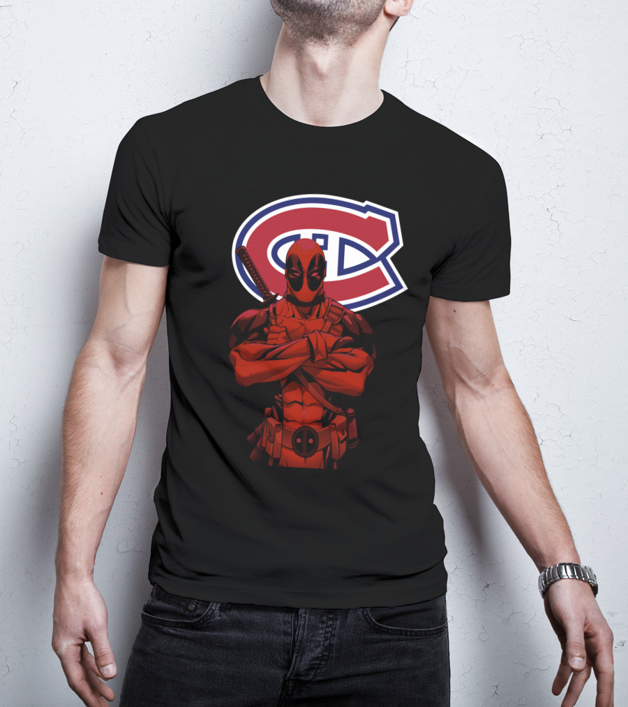 Montreal Canadiens Deadpool Crossover T-Shirt