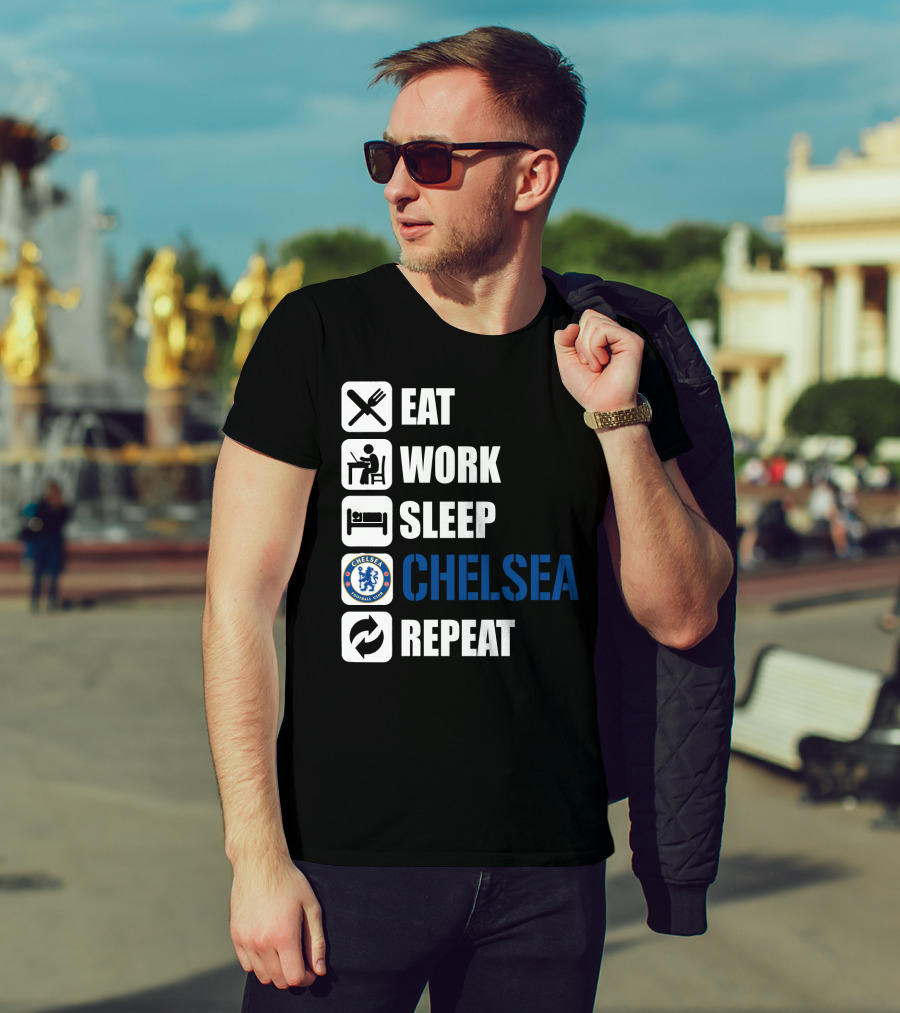 Eat Work Sleep Chelsea Repeat T-Shirt