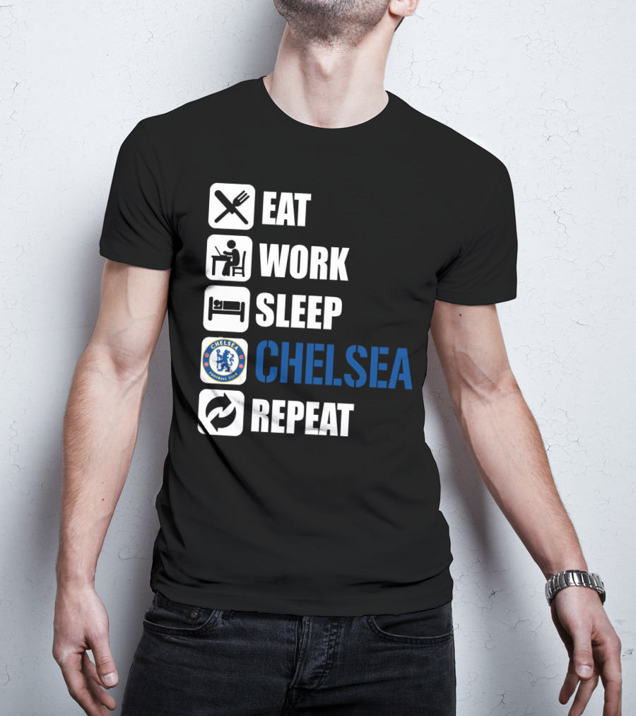 Eat Work Sleep Chelsea Repeat T-Shirt