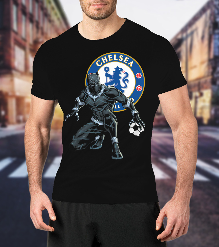 Chelsea Football Club Black Panther Soccer Crossover T-Shirt