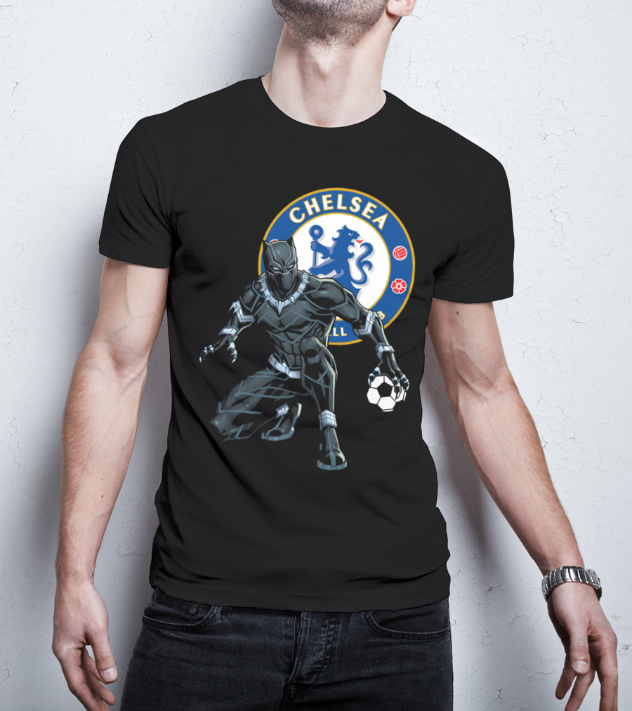 Chelsea Football Club Black Panther Soccer Crossover T-Shirt