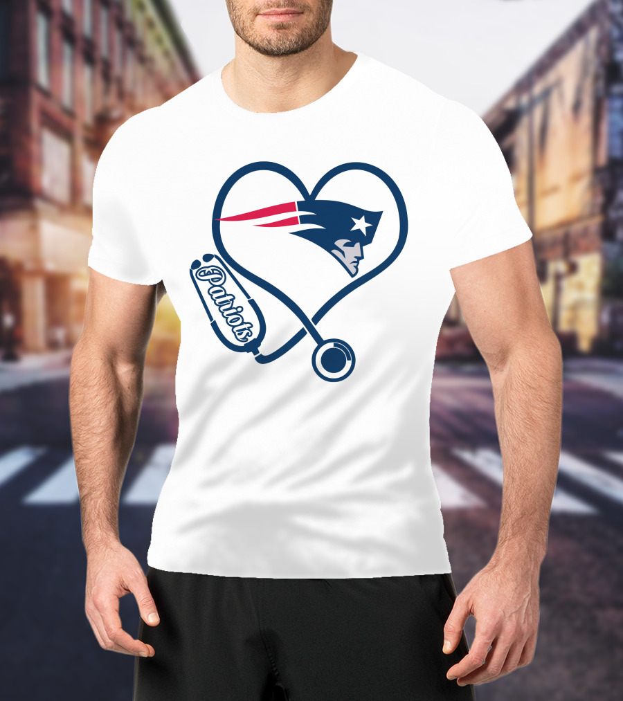 Patriots Nurse Heart Stethoscope T-Shirt