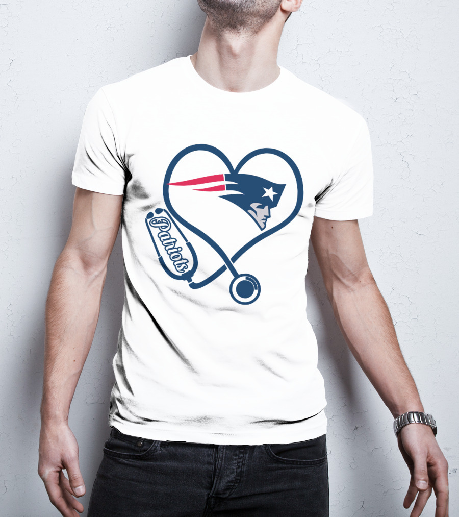 Patriots Nurse Heart Stethoscope T-Shirt