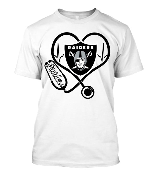 Nurse Raiders Heartbeat Stethoscope T-Shirt