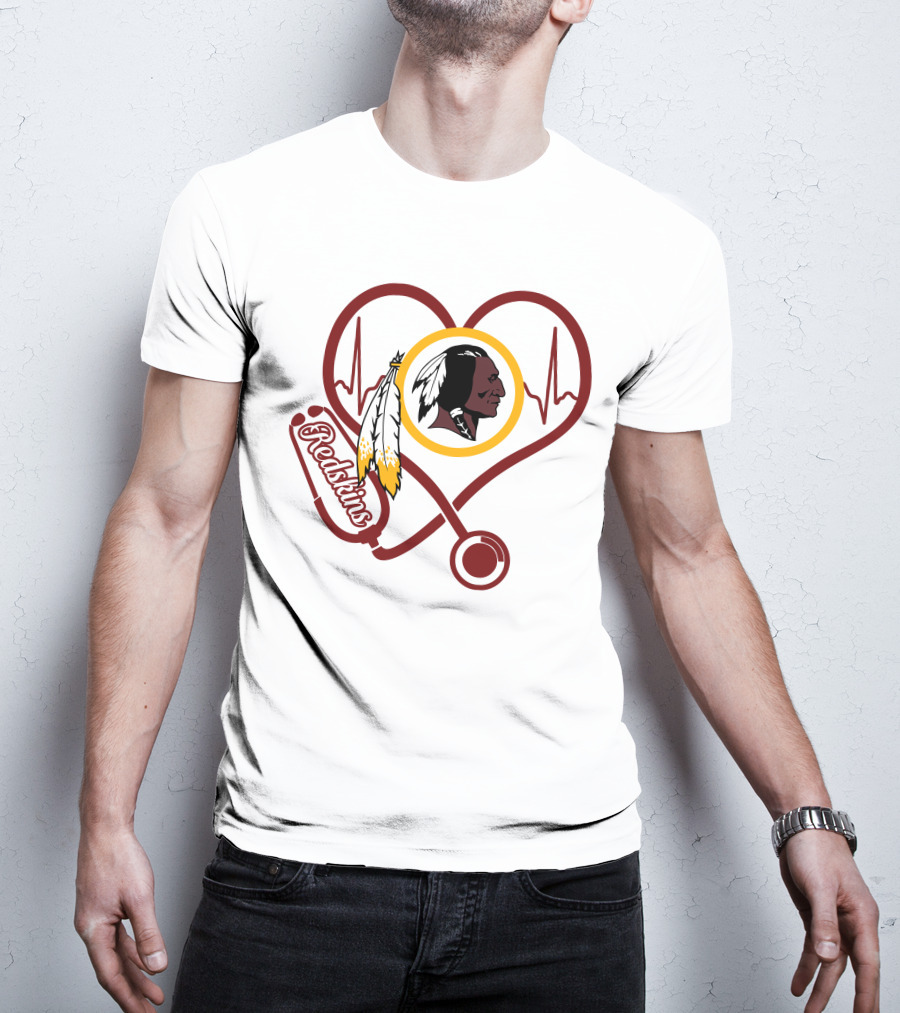 Redskins Nurse Heartbeat Stethoscope T-Shirt