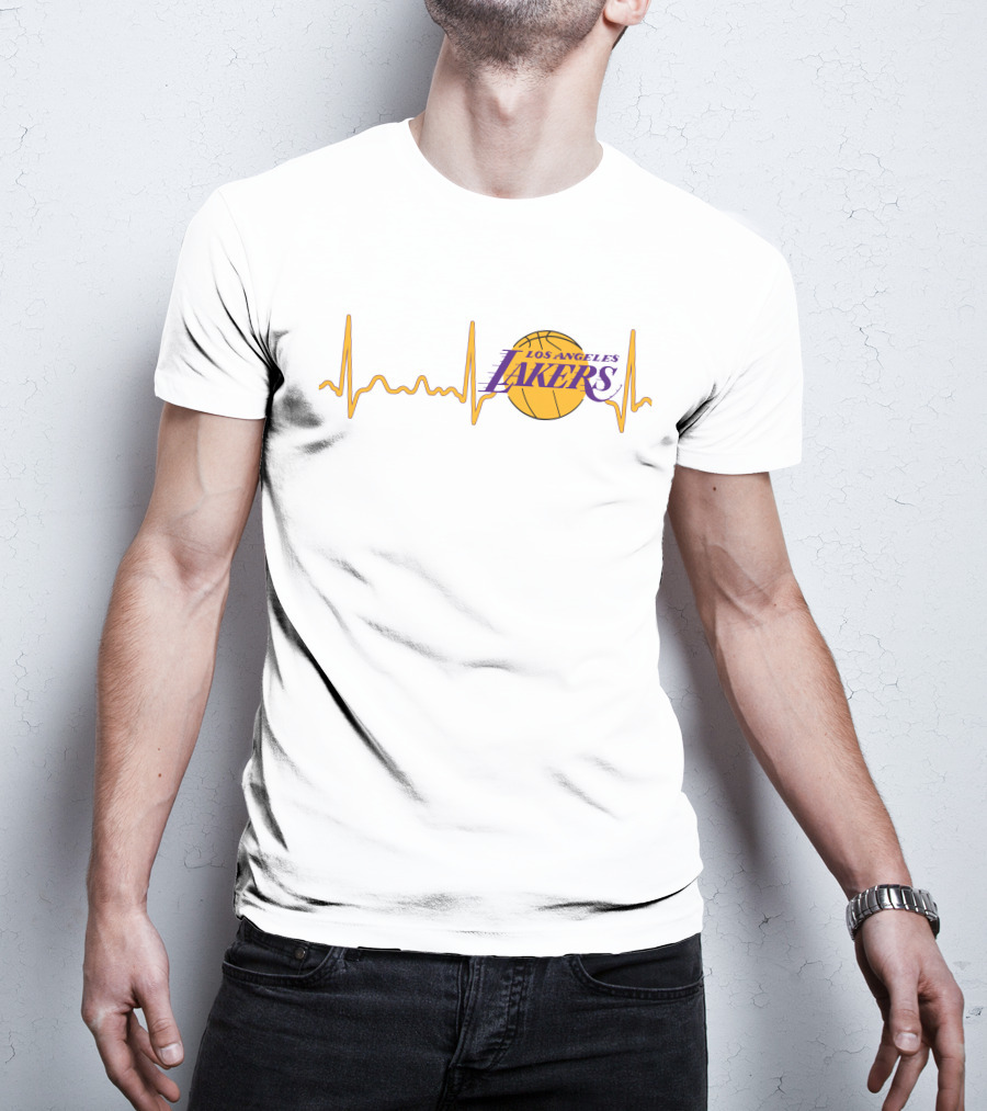 Los Angeles Lakers Heartbeat Basketball T-Shirt